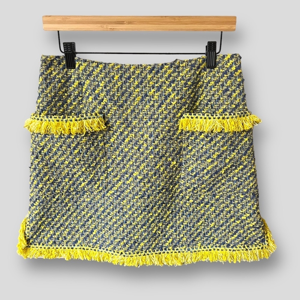 Louis Vitton Skirt. Yellow And Blue Tweed Color.